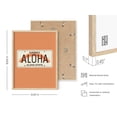 thumbnail image 3 of HAUS AND HUES Vintage Travel Posters Hawaii Surf Decor - Peach Wall Decor Aloha Signs for Home Decor Vintage Hawaii Art Travel Poster Hawaii Surfer Room Decor (Aloha Plate, 12x16 Beige Framed), 3 of 6