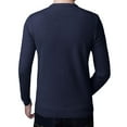 thumbnail image 4 of JTieacloth Big & Tall Mens Sweaters Male V Neck Sweater Simple Slim Fit Trend Underlay Shirt Men's Handsome Solid Color Knitting Shirt(Blue), 4 of 6