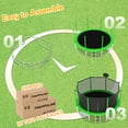 thumbnail image 2 of XMIKA Trampolines 14FT 15FT 16FT, Trampolines for 4-6 Kids/1-2 Adults, 1400LBS Outdoor Trampolines with Enclosure Net, Basketball Hoop, Ladder, Heavy Duty Recreational Trampoline, Fast Assembly, 2 of 8