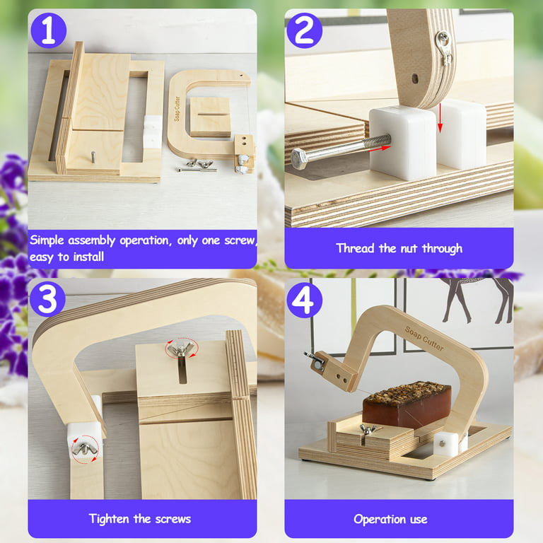 Wooden Soap Cutter Adjustable Wire Slicer Cutting Tool for Handmade Soap  Making Trimming Cheese DIY Cutting Making 
