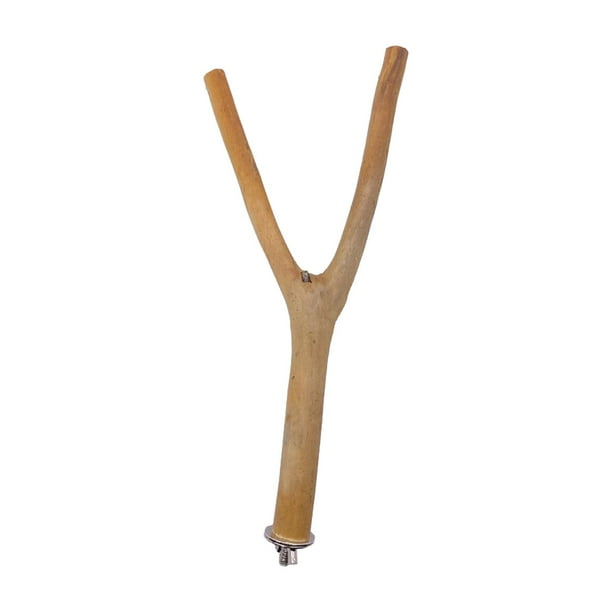Soporte de madera para perchas de pájaros, soporte para pájaros trepadores, soporte para pájaros que juegan, perchas para masticar de pie Ahorquillado