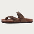 thumbnail image 2 of Zapatillas de corcho de moda para mujer, sandalias planas de corcho, zapatos de playa clásicos de verano, sandalias tipo zuecos para exteriores con hebilla ajustable, 2 of 6