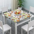 thumbnail image 3 of Baseball Football Pattern Square Fitted Tablecloth with Elastic Edge,Square Table Cover,Washable Elastic Table Cover for Home Kitchen Party Decor 34"x34", 3 of 6
