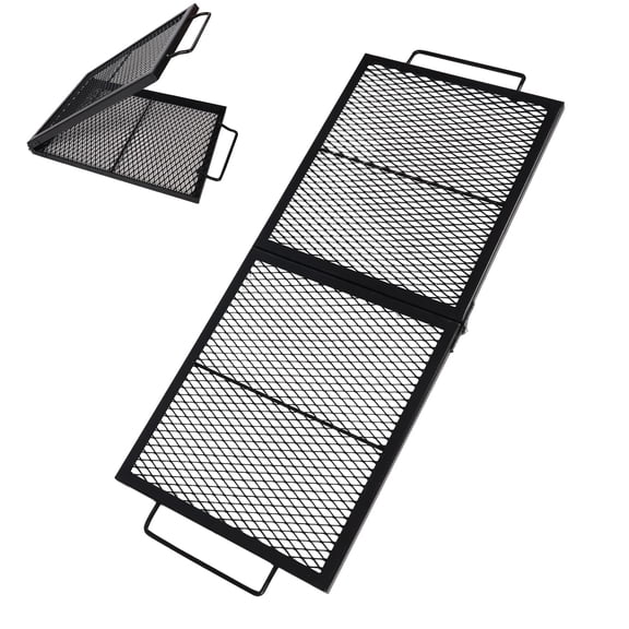 RedSwing Fire Pit Cooking Grate – Portable Rectangle Campfire Grill with Handles, Heavy-Duty Outdoor Steel BBQ, 36 inch