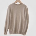 thumbnail image 3 of Afuyipoi Kids Mock Neck Pullover Sweater for Boys Girls Size 1-13Y Soft Comfort Layering Top Brown Size 3T, 3 of 6