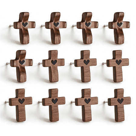 Cross My Heart/Encouragement Gift Wooden Pocket Stress Fidget Cross Wood Christian Religious Gift
