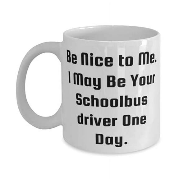 Be Nice to Me. I May Be Your Schoolbus driver One Day. 11oz Mug, Schoolbus driver Cup, Nice F Schoolbus driver