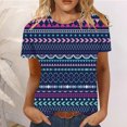 thumbnail image 2 of Summer Savings Clearance 2023! TAGOLD Womens Summer Tops,Fashion Women's Summer Round-Neck Short Sleeve Print Casual T-shirt Blouse, 2 of 5