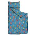 thumbnail image 2 of Robot and Gears Blue Pattern Teens Toddler Nap Mat with Pillow, Sleeping Mat Bag for Preschool Daycare 50"x20", 2 of 6
