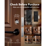 Video Smart Lock with Camera, 6-in-1 Fingerprint Keyless Entry Door Lock for Front Door, App Remote, Auto Locks, Wi-Fi Smart Deadbolt Lock, Easy Install, Black