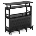thumbnail image 3 of GVN Home Bar Table, Bar Coffee Bar Table,Bar Unit for Home Liquor, Black Entertainment Bar Upholstered Bar Table with Storage, 3 of 3