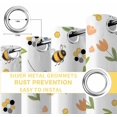 thumbnail image 6 of Flowers Bees Blackout Curtains for Bedroom/Living Room, Thermal Insulated Kitchen Curtains, Spring Cartoon Botanical Tulip Flowers Leaves Grommet Darkening Window Treatment Drapes 42"x63"x2, 6 of 8