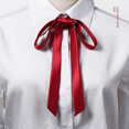 thumbnail image 5 of JK Uniform Hand Tie Tie Ribbon Academy Accessories Self Tie Bow Wine Red Black, 5 of 5