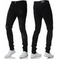 thumbnail image 3 of Mens Stretch Ripped Skinny Jeans Distressed Frayed Slim Fit Biker Denim Pants, 3 of 4