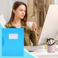 thumbnail image 1 of Clearance! Folder Wand Display Holder Creative Sliding Covers Loose Leaf Pouch Profile Clipboard File Pockets Expandable Foldgers Tie Rod Plastic to Rotate Binding Machine ,School Supplies,Tool Blue, 1 of 6