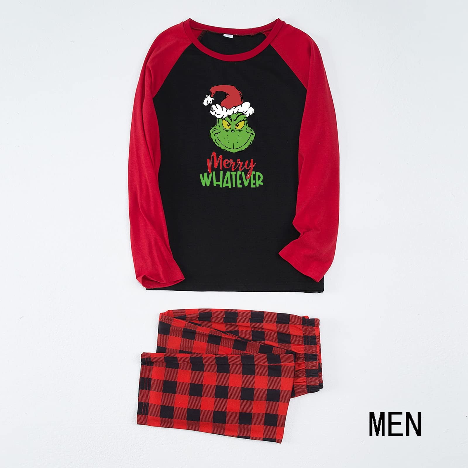 Yubatuo Grinch Christmas Pajamas for Family Grinch Prints Family Matching Long Sleeve Tops Pants Set Family Matching Sets Family Matching Sets Matching Family Christmas Pajamas Walmart