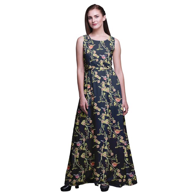 Bimba Floral Ladies Printed Long Tank MaxiDressResort Wear Evening Gown-Small