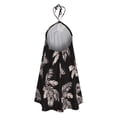 thumbnail image 4 of Vestido Corto Con Cuello Halter Vestidos de playa para mujer Vestido casual con estampado floral de moda Boho A-Line (Negro L) Kuymtek para Mujer Negro T M, 4 of 6