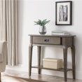 thumbnail image 2 of Leick Home Table Console en Bois Massif avec Tiroir Gris, 2 of 3