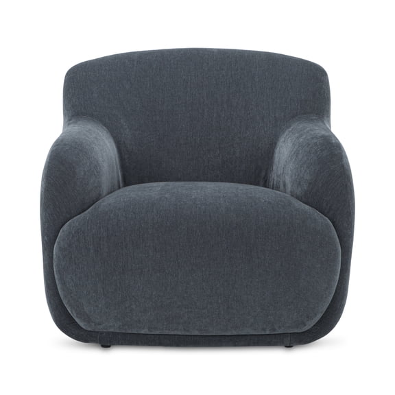 Moe's Home Collection Stevie Lounge Chair Slate Blue Fabric Chairs
