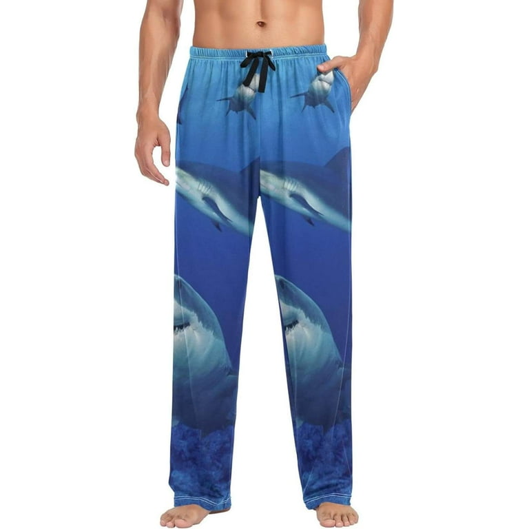 GZHJMY Shark Pajama Pants for Men Lounge Pants Lightweight Men Pajama Bottoms with Drawstring Pockets Christmas New Year Birthday Gifts Small Walmart