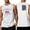 002White, variant on Hogleaql American Usa Flag Tank Top for Men 4th Of July Usa Muscle American Flag Graphic Sleeveless Shirts Crewneck Patriotic Workout Dressy Vest Army Green 2XL