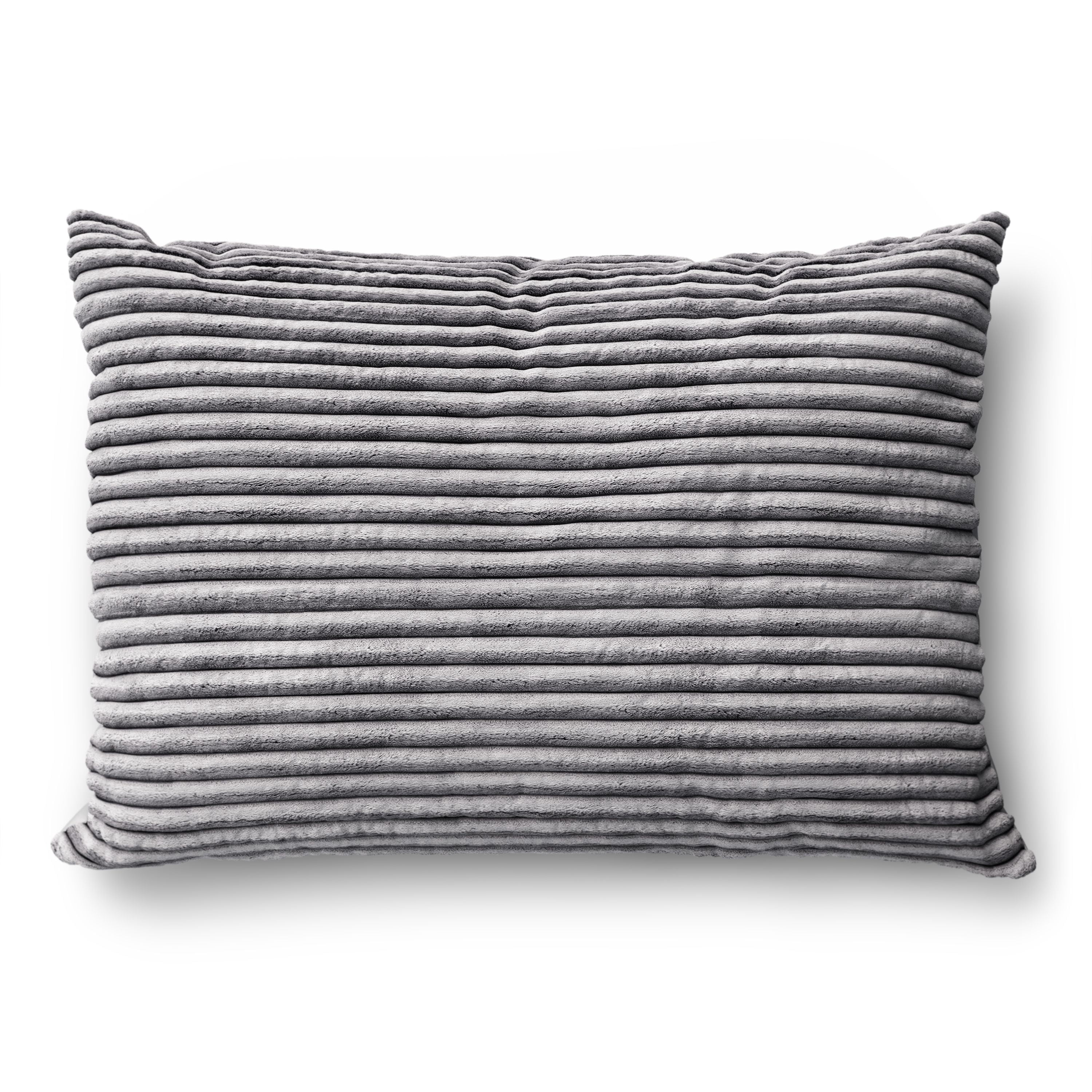 Mainstays Kids Gray Solid Plush Ribbed Corduroy Comforter Set, Twin, 2 Pieces