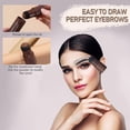 thumbnail image 5 of ibcccndc One Step Eyebrow Stamp Shaping Kit - Eyebrow Powder Stamp with 10 Reusable Eyebrow Stencils 2 Eyebrow Pen Brushes, Long Lasting Waterproof Eyebrow Makeup (light brown), 5 of 5