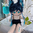 thumbnail image 2 of Juego de 30 cm de Anime para cosplay de Barbatos Venti, adorable disfraz de pierna larga, ropa de muñeca, regalo de Navidad de peluche, 2 of 5