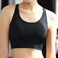 thumbnail image 4 of Fewfanhot Women's Trendy Sports Bra Wireless Seamless Racerback Yoga Workout Shockproof Bralettes with Removable Pads, 4 of 6