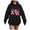 Black, variant on Sweat Shirts for Womens Rainbow Printed Hoodie Sweatshirt Casual Plus Size Pullover Long Sleeve Streetwear Drawstring Hoode