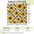 thumbnail image 2 of Elastic Hem Sunflower Tablecloth, Square Polyester Cover for Seasonal Dining, Garden Decor, or Indoor Use, Fits 36x36 Inch, 2 of 6