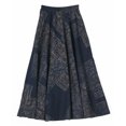 thumbnail image 1 of Mujeres Boho Floral Vintage Falda larga Tallas grandes con cintura elástica Bolsillos laterales Abanopi Falda, 1 of 7
