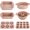 Pink, variant on 6- Bakeware Set, Baking Pans & Molds, Baking Set with Pumpkin Ring Pan, Loaf Pan, Round & Square Cake Pan, 6-Cavity Donut Pan, 12-Cup Mini Muffin Pan