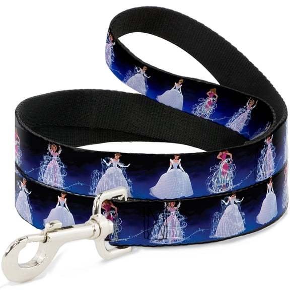 Disney Pet Leash, Dog Leash, Cinderella Transformation Blue Fade, 4 Feet Long 1.0 Inch Wide