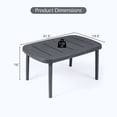 thumbnail image 3 of Gymax Outdoor Coffee Table Rectangular Patio Storage Table w/ Aluminum Alloy Rods, 3 of 10