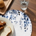 thumbnail image 3 of Blue Eucalyptus Leaves Round 13 Inch Placemats Set of 6, Weeping Spring Botanical Summer HeatResistant Non Slip Place Mats for Dining Table, Wipeable Braided Kitchen Table Mats for Housewarming, 3 of 9