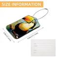 thumbnail image 5 of Toucan Square PU Leather Luggage Tags - 2 Pack with Privacy Cover and Stainless Steel Ring - Suitable for Travel, Backpack, Handbag - Suitcase Tags, Travel Tag, 5 of 7