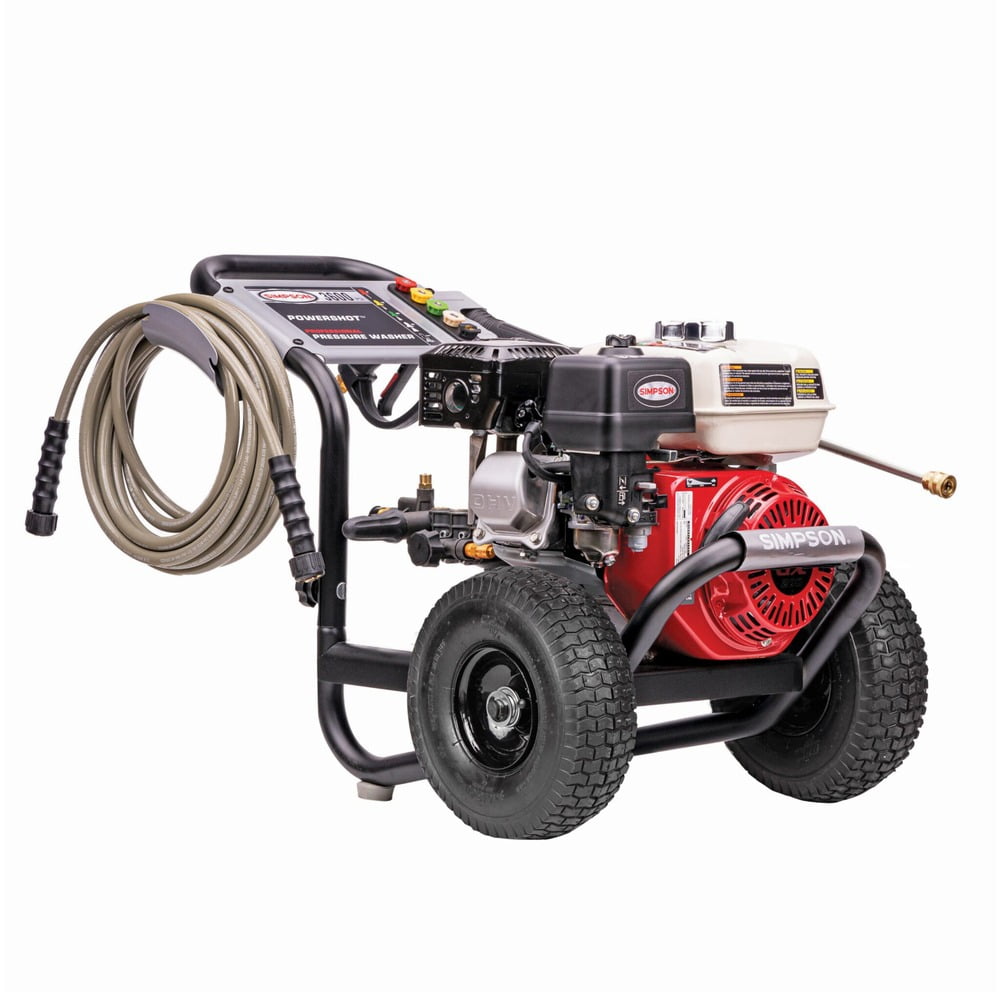 Simpson Powershot 3600 Psi at 2.5 GPM HONDA® GX200 with Triplex Pump Cold Water Professional Gas Pressure Washer, 0 Voltage