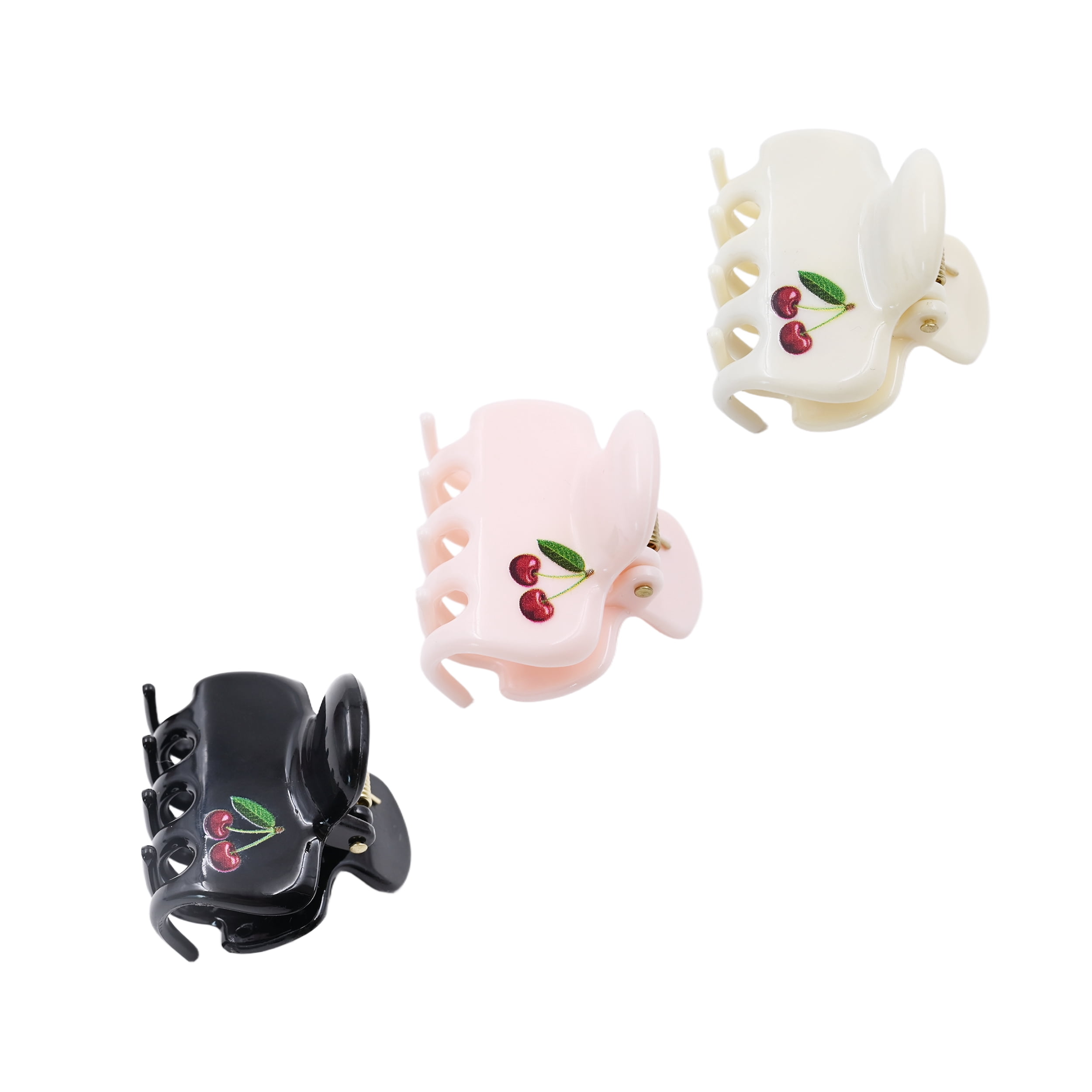 Mane Street Couture Cherry Mini Hair Claw Clips 3 Count