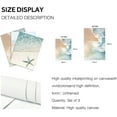 thumbnail image 3 of Shells Starfish Canvas Wall Art, Summer Beach Ocean Waves Nature Pictures, Blue Ocean Posters Print Paintings for Bathroom Bedroom Kitchen Dining Room Sea View Room Wall Decor（Only canvas）, 3 of 6