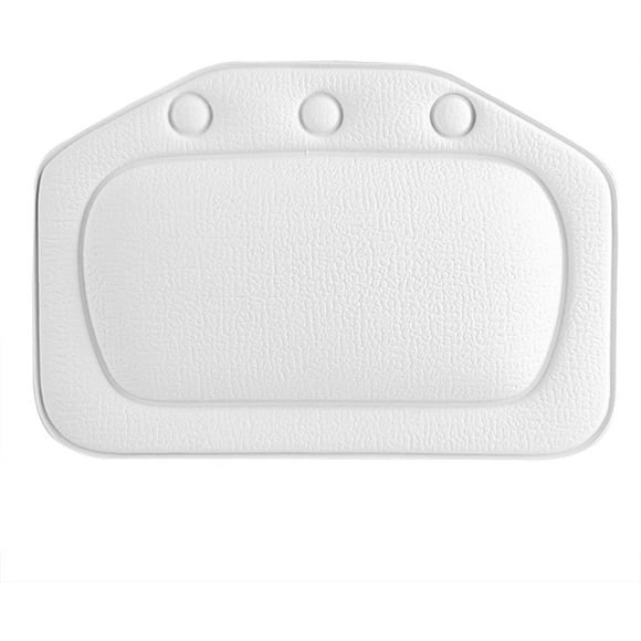 FYBTO Bathtub Pillow, Soft Foam Padded Spa Bath Pillow Tub Headrest Head Neck Back Cushion Bathroom for Jacuzzi Bubble Soaking Bath(White)-0719