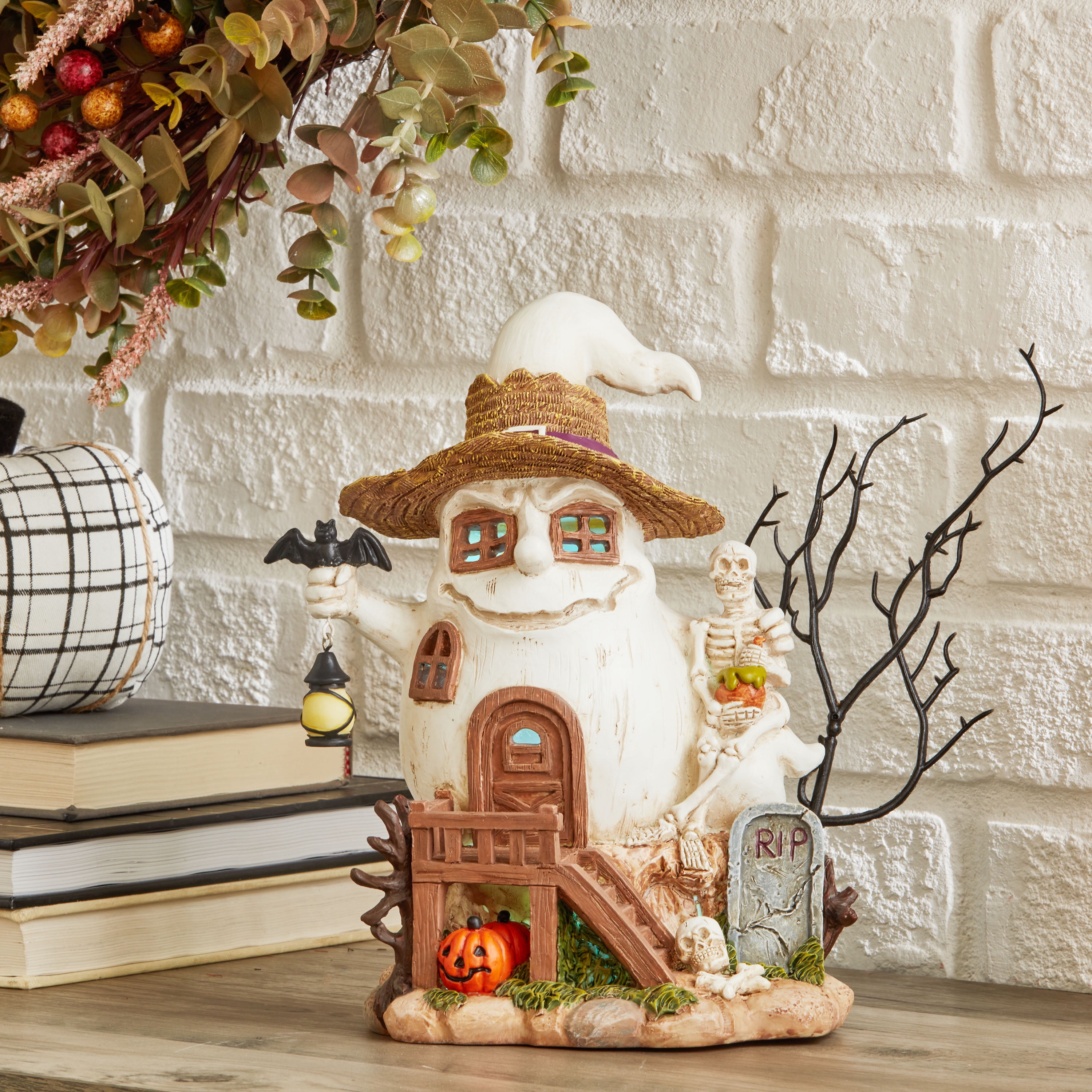 Way to Celebrate Halloween Village 6-Inch House Figurine, Ghost