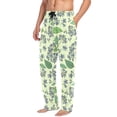 thumbnail image 2 of Dichroa Plant Leaves joogoo Men's Pajama Pants Cotton Long Sleepwear Lounge Pants L, 2 of 7