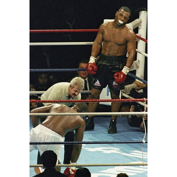 Mike Tyson boxing legend in the ring fight 24x36 Poster