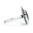 thumbnail image 2 of Petite Dainty Statement Fashion Pear Black Onyx Ring Band 925 Sterling Silver Size 9, 2 of 5