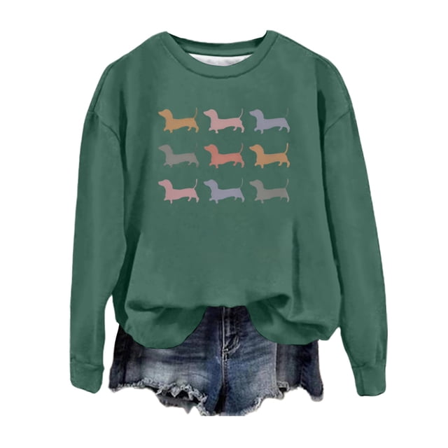 WEAIXIMIUNG Chandail en Molleton Rouge pour Femmes Imprimé Col Rond Tendance Automne/hiver Haut Décontracté