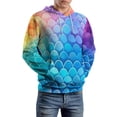 thumbnail image 5 of Colorful Fish Scale Pattern 3d Sweatshirts Hoodie Fashion Casual Personality Men's Women Street Hoodie Pullovers Long Sleeve Comfortable Top, 5 of 6
