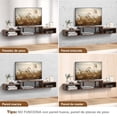 thumbnail image 3 of LOKOOY Mueble Flotante para TV 70" con Luces LED, Repisas Flotantes para TV -Ideal Almacenamiento Debajo, con 4 Enchufes y 3 Espacios Abiertos, Sencillo y Ahorra Espacio, Marr&oacute;n R&, 3 of 8