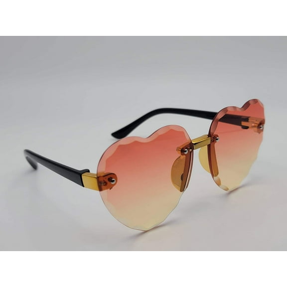 Lb Diamond - Heart Shape Heart Sunglasses Retro Vintage Boho Translucent Sun Glasses